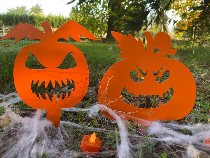 Citrouilles lot de 2  à piquer