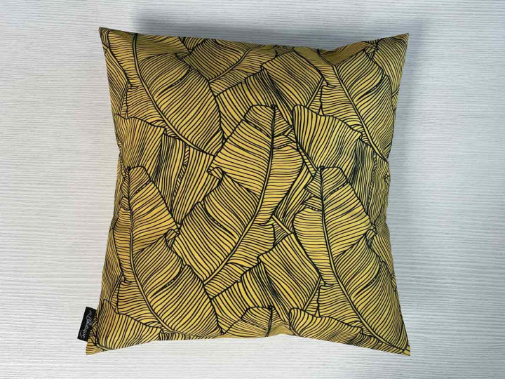 Coussin jungle jaune