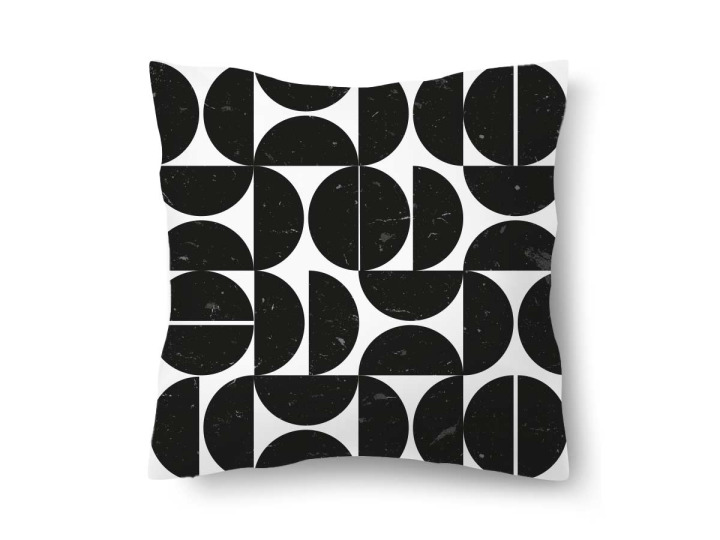 Coussin rond noir