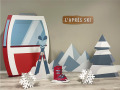 Décoration "chalet" grand format en carton