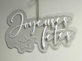 Enseigne style néon "joyeuses fêtes"