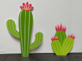 Ensemble de 2 cactus en carton