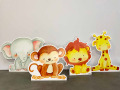 Figurines animaux safaris mignons en carton