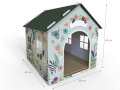Maison chat verte en carton - édition printemps