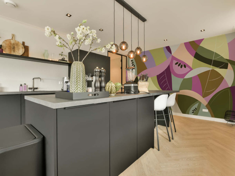 Papier peint panoramique abstrait color&eacute; "Aura"