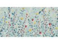 Papier peint panoramique - Balade florale bleutée