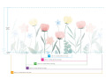 Papier peint panoramique - Champs de fleurs pastel