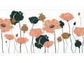 Papier peint panoramique coquelicots – Ambiance florale et élégante