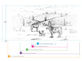 Papier peint panoramique - Dessin animaux de la ferme