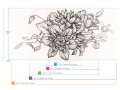 Papier peint panoramique - Floral noir et beige