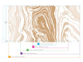 Papier peint panoramique Nervures de bois – Beige et blanc