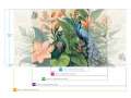Papier Peint Panoramique - Paons élégants et ses fleurs