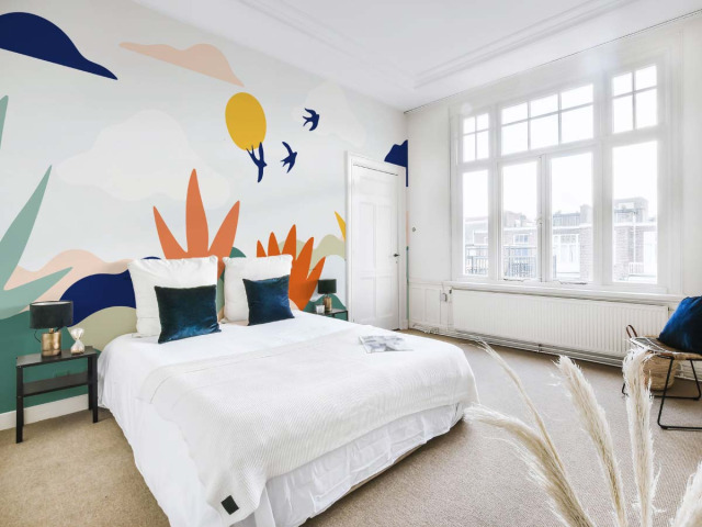 Papier peint panoramique  Paysage matisse  Couleurs vibrantes