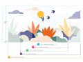 Papier peint panoramique - Paysage matisse - Couleurs vibrantes
