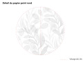 Papier peint rond - Élégance botanique en noir et blanc