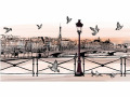 Papier peint Voyage - Coucher de soleil à Paris