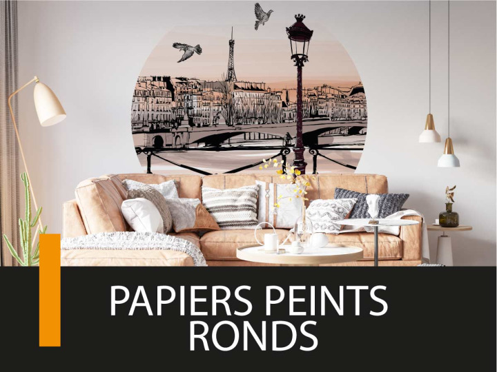 Papiers peints ronds