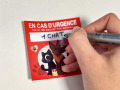 Sticker "En cas d’urgence – merci de sauver nos animaux" – 80 x 80 mm