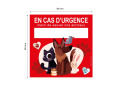 Sticker "En cas d’urgence – merci de sauver nos animaux" – 80 x 80 mm